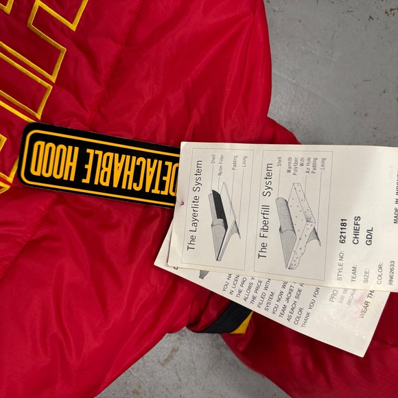 NEW Pro Player Vintage Kansas City Chiefs Reversible Jacket Large NWT Puffer Red - Picture 10 of 12